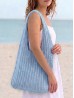 Solid Color Crochet Beach Tote Bag